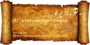 Österreicher Petra névjegykártya