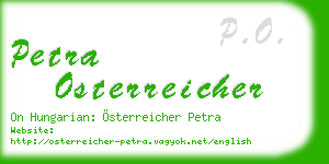 petra osterreicher business card