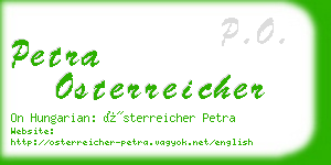 petra osterreicher business card